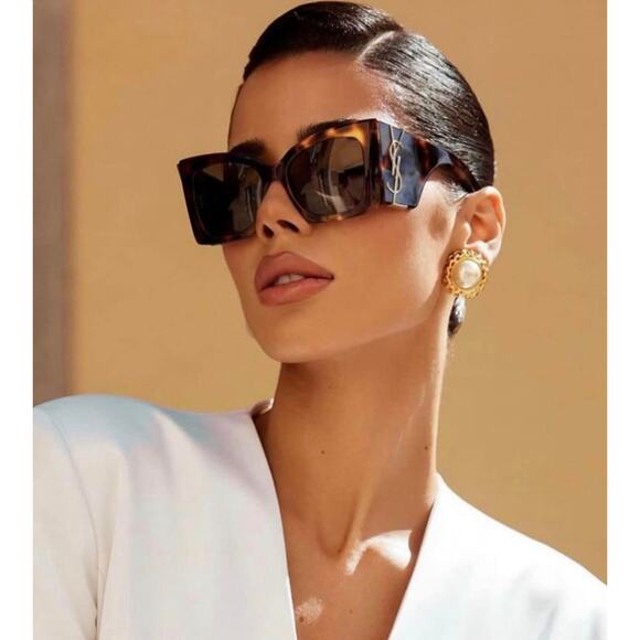 NEW Saint Laurent SLM119 Blaze Brown Sunglasses - Picture 2 of 8